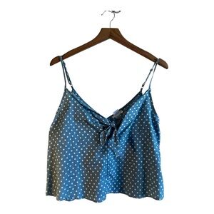 Blue Polka Dot cropped top size M